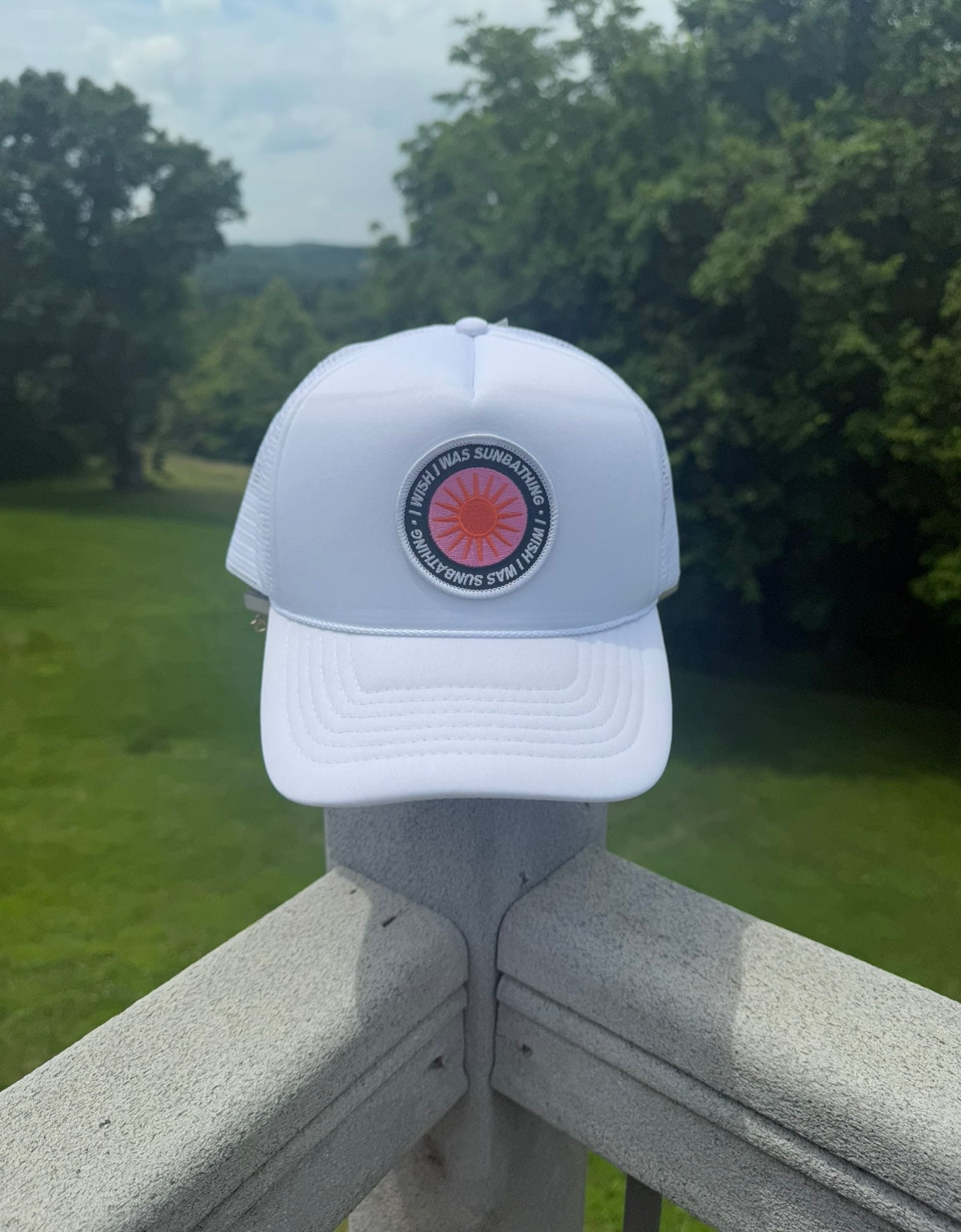 I Wish I Was Sunbathing Patch Trucker