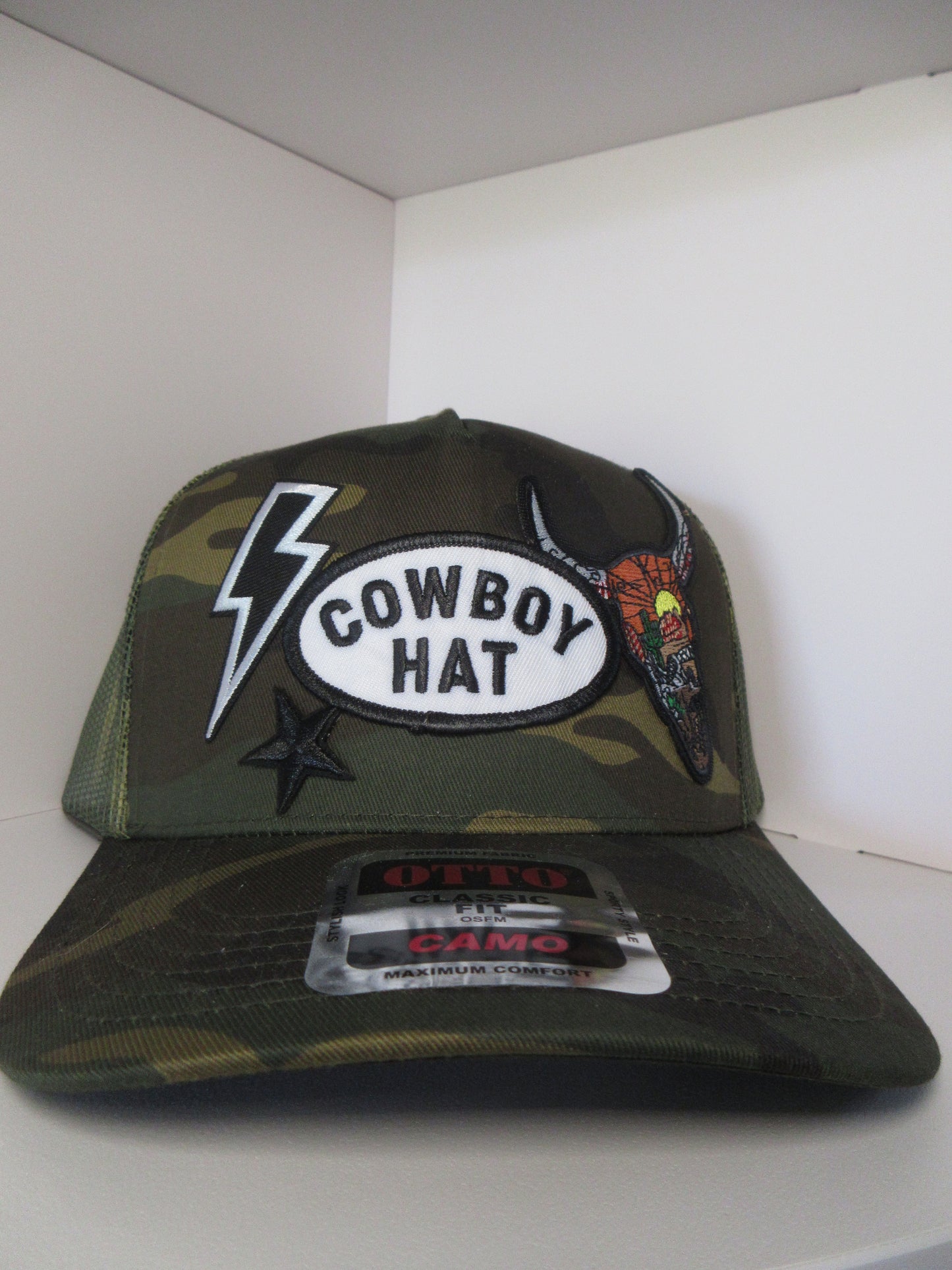 Cowboy Hat Patch Trucker