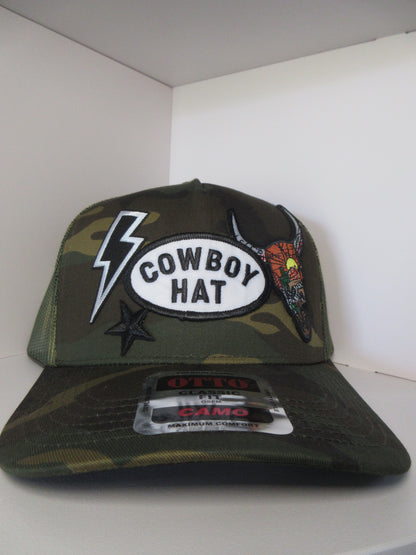 Cowboy Hat Patch Trucker