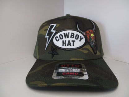 Cowboy Hat Patch Trucker
