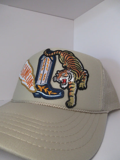 Orange and Blue Tiger Gameday Trucker