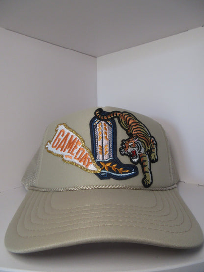Orange and Blue Tiger Gameday Trucker